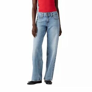 Levis Women's Super-Low Double Button Relaxed-Fit Jeans